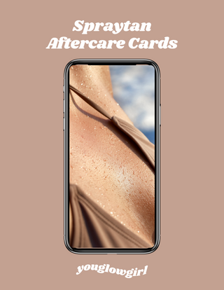 Spraytan Templates: Aftercare Card for Clients